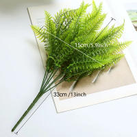 Planta Artificial DIY Con 7 Ramas Y 49 Hojas De Plástico Verde Falso Para Decoración De Navidad En Casa Y Mesas - details 2