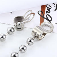 50pcs Conector De Cadena De Bolas De Acero Inoxidable Con Anillo Doble Para DIY Hecho a Mano Joyería De Cadenas De Bolas Adecuado Para 2.4/3.2/4.5/5mm - details 5