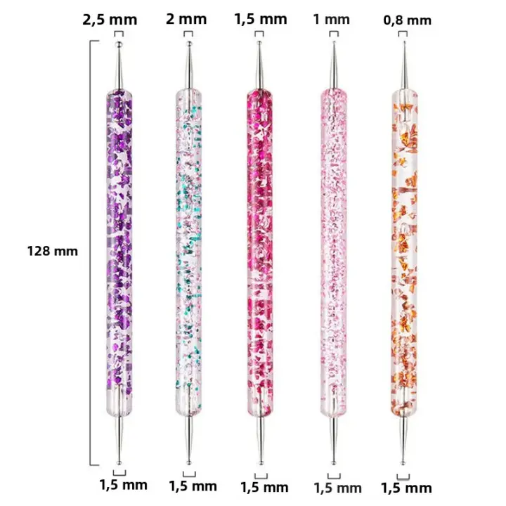 Kit De Pinceles Para Uñas 5/20Pcs Diseño De Pincel Para Pintura Dibujo Grabado Y Puntillado Herramientas De Manicura Acrílico Gel UV Polvo De Uñas - 1