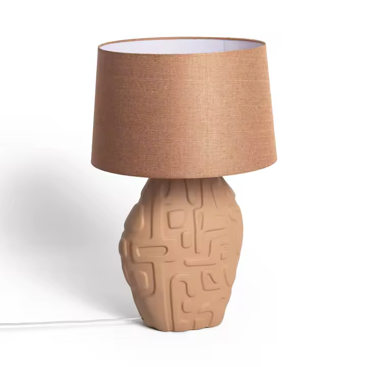 Ledkia Lámpara de Mesa Cerámica Surab - Diseño Étnico Sofisticado - 1