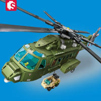 SEMBO Helicóptero Militar De Bloques De Construcción MOC Avión Armado Modelo De Avión Juguetes Para Niños Regalos Set De Construcción - details 0