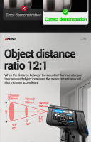 ANENG TH104 Gun Termómetro Infrarrojo Portátil -50~550℃ Con Sensor De Láser Y Pantalla VA Medidor De Temperatura Térmico Imagen Térmica Herramienta Pyrometer - details 8