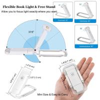 Lámpara De Lectura Mini LED Con Clip Recargable Por USB Protección Ocular Ajustable En Brillo Portátil Para Noche Y Libros - details 0