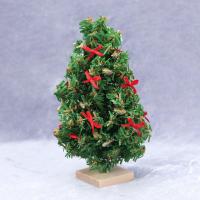 Mini Árbol De Navidad Para Decoración De Casa De Muñecas Modelo De Árbol De Xmas Accesorios De Miniatura Material De Madera - details 2