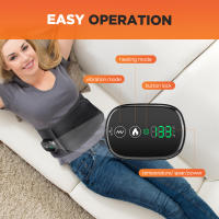 Cinturón De Masaje Cintura Eléctrico Con Compresión Calor Y Vibración Soporte Lumbar Descompresión Para Relajación Muscular - details 5