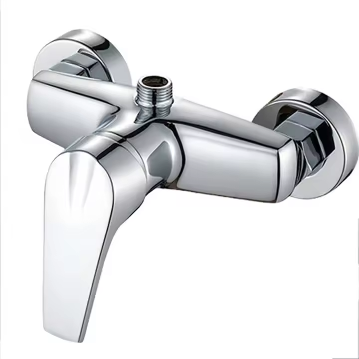 Grifo Monomando Ducha Fría y Caliente - Montado en la Pared - Tubo de Entrada y Salida 20mm - Fácil de Instalar - 1