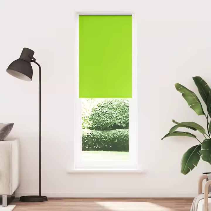 Estor Enrollable Opaco hojas verde 70x230 cm Tela Ancho 65,7 cm - 1