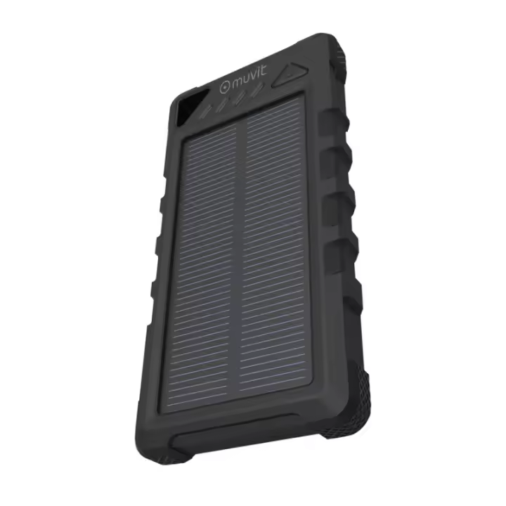 Power Bank Muvit solar 16000 mAh 2 USB (2.4+1A) IP67 negra (NUEVO) - 1