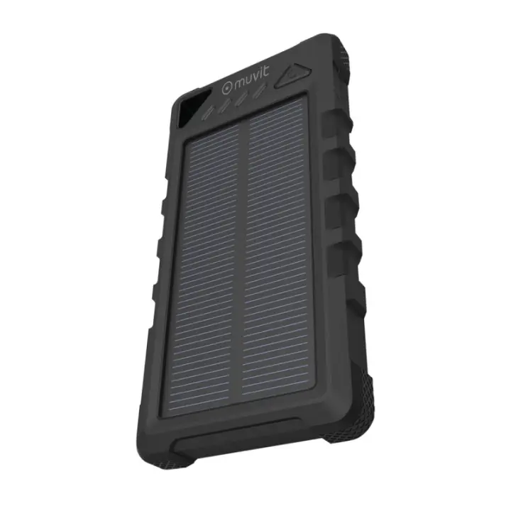 Power Bank Muvit solar 16000 mAh 2 USB (2.4+1A) IP67 negra (NUEVO) - 1