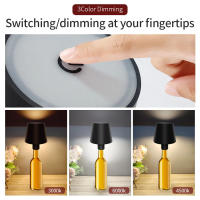 Lámpara De Mesa LED Para Botella De Vino 1pc Luz Nocturna Portátil Sin Cable Para Exterior Restaurante Dormitorio Bar - details 7