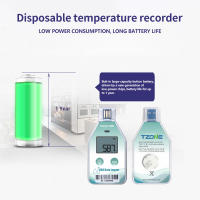 Logger De Temperatura USB Precisión Alta 32000 Puntos Registador De Termómetro Con Alarma Para Cadena Fría Refrigerada Generador De Reporte PDF - details 26