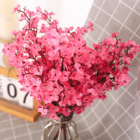 Decoración De Vaso Para Sala De Estar Y Cocina Con Flores Artificiales De Seda Gypsophila 5 Ramas Adorno Para Navidad Y Boda - details 2