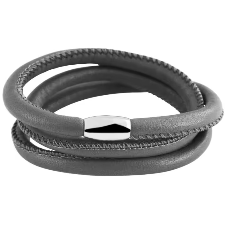 Akzent® Pulsera Redonda de Couro Genuíno Cham Cham 60cm - 1