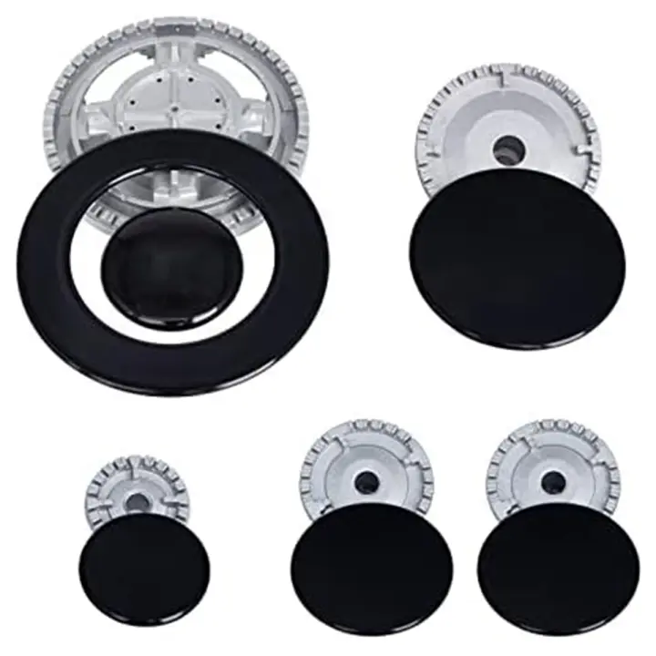 Gorro de Cocina Mejorado con Set de Tapa de Quemador de Gas para Estufa Mango de Cocina Cubierta de Llama de Corona de Metal Adecuado para Cocinas Unisex - 1