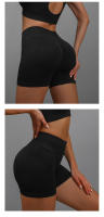 Shorts De Cintura Alta Sin Costuras Para Mujer Estilo Deportivo Y Yoga Secado Rápido Elevación De Glúteos Para Running Y Fitness - details 14