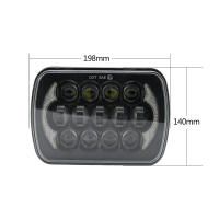 Faros Cuadrados LED Universales 7x6 "5X7" Con DRL Blanco Para Jeep Cherokee XJ Wrangler YJ Motocross H6054 H5054 Material De Aluminio - details 1