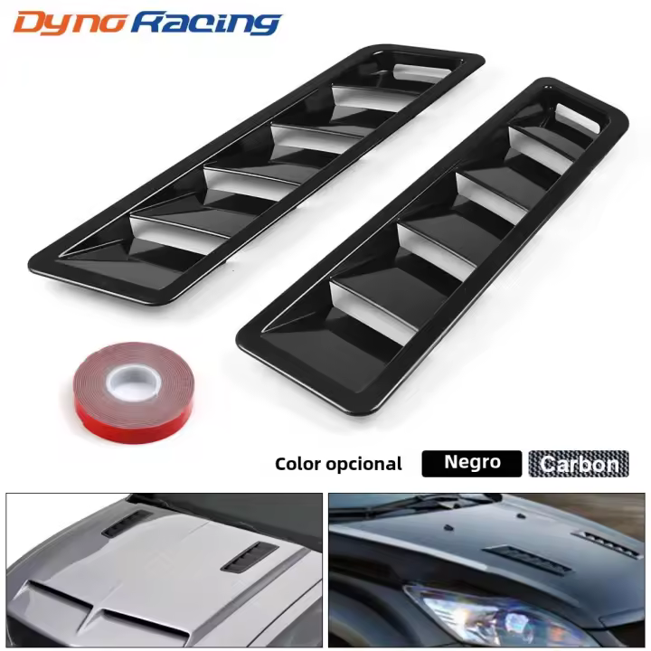 Vento Universal Para Coche 17x5 Pulgadas En Negro ABS Con Ventilación Y Panel De Enfriamiento 1 Par Piezas De Automóvil - 1