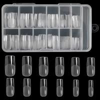 120 PCS De Tiras De Uñas Postizas Cuadradas De Gel Suave Transparente En 12 Tamaños Para Extensión De Uñas Falsas Estilo Francés - details 0