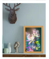 Pintura Iluminada Moderna Y Minimalista Para Dormitorio Luz Nocturna Creativa Tres Colores Ajustables Decoración De Mesa Alumbrado - details 13