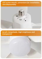 Ventilador De Techo 16 Pulgadas 2-en-1 Con Luz Y Control Remoto Luz Dimmable E27 Soporte Para Dormitorio Sala De Estar Cocina Oficina Baño - details 9