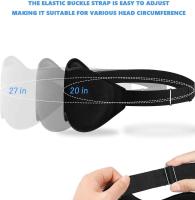 Máscara para dormir con forma de Ojo para Mujeres, LA es una Máscara para dormir con extensiones 3D, Antifaz para dormir de viaje con Correa ajustable (negro-3D) - details 4