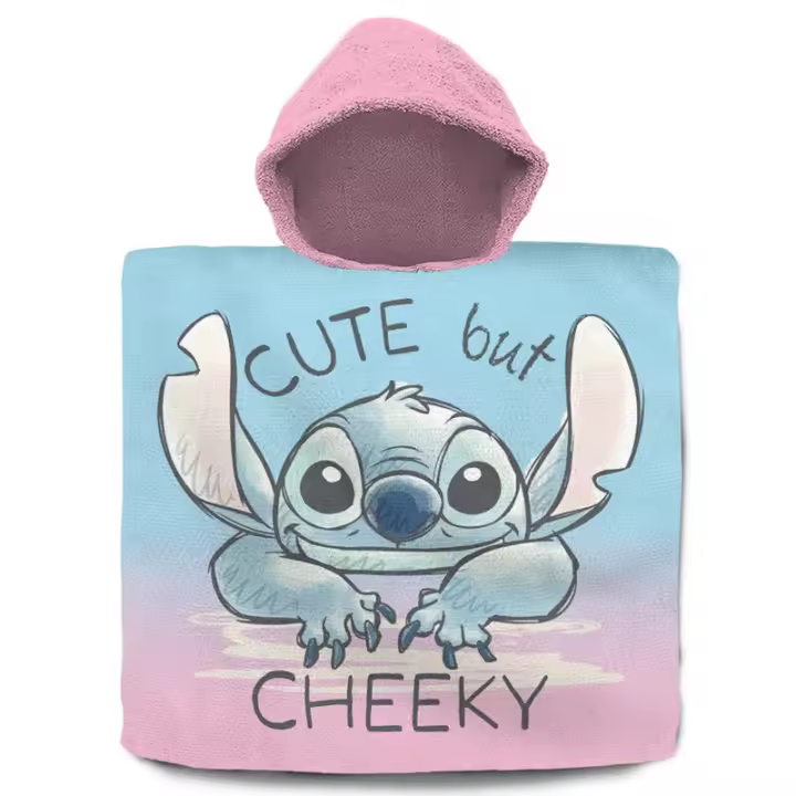 Poncho Toalla Stitch Disney Algodon 60x120cm - 1