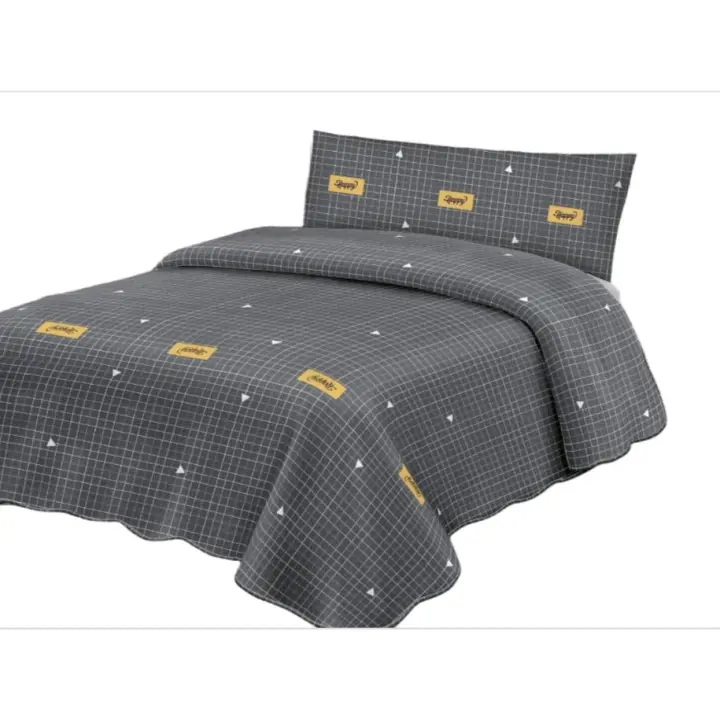 Juego de sábana,juego para cama 150cm,set de 3 Piezas, 1 encimera , 1 sábana bajera ajustable, 1 fundas de almohada, 100% poliéster, transpirable.CXJF - 1