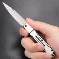 Cuchillo Plegable Multifuncional De Acero Inoxidable Resistente Y Portátil Para Exteriores Con Hoja Afilada Y Mango De Acero Inoxidable - details 4