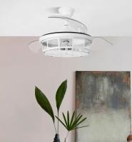 FABRILAMP PREMIUM Ventilador Motor Dc Tornado Blanco 5x BOMBILLA E27 107d 3aspas Desplegables 6velocidades C/remoto Y Temporizador 1/2/4H Incluye mando a distancia y dos tijas de 10 y 25 centímetro Productos originales calidad de confianza Descripcion - details 0