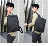Mochila Impermeable Para Hombres Ultra Ligera Estilo Clásico Con Capa De Computadora De 15.6' Mochila De Hombro Suave Material Nylon Con Costuras Embossing - details 2