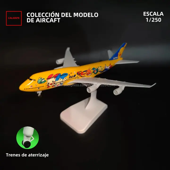 Replica De Avión De Metal a Escala 1:250 JAPAN ANA B747 Modelo De Aviación Para Decoración De Oficina Y Hogar Arte Miniatura Juguete Antiestrés Para Niños - 1