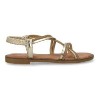 PuntoSalao Sandalias planas cómodas mujer tiras doradas TF2509 - details 1