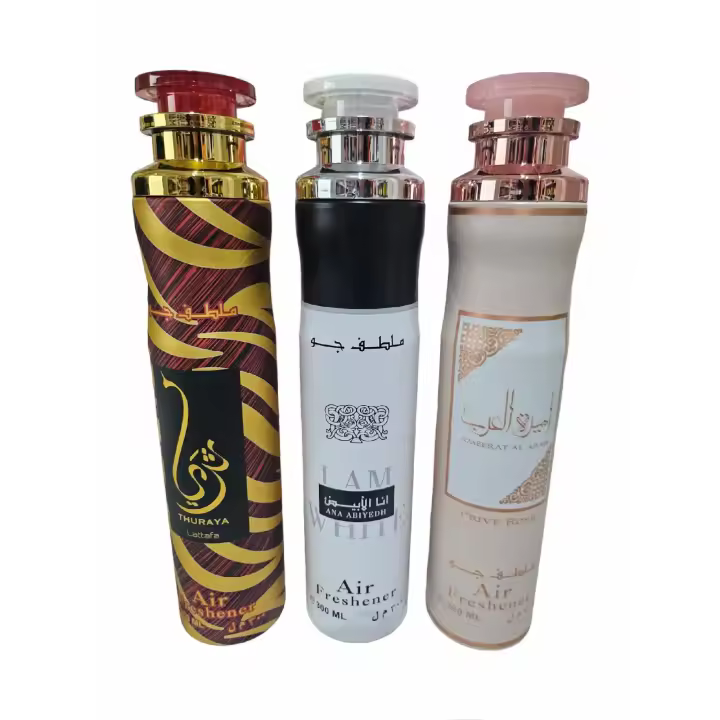 PACK DE 3 AMBIENTADORES LATTAFA - Ameerat Al Arab Prive Rosé, Ana Abiyedh y Thuraya - 300ml X 3 Unidades - 1
