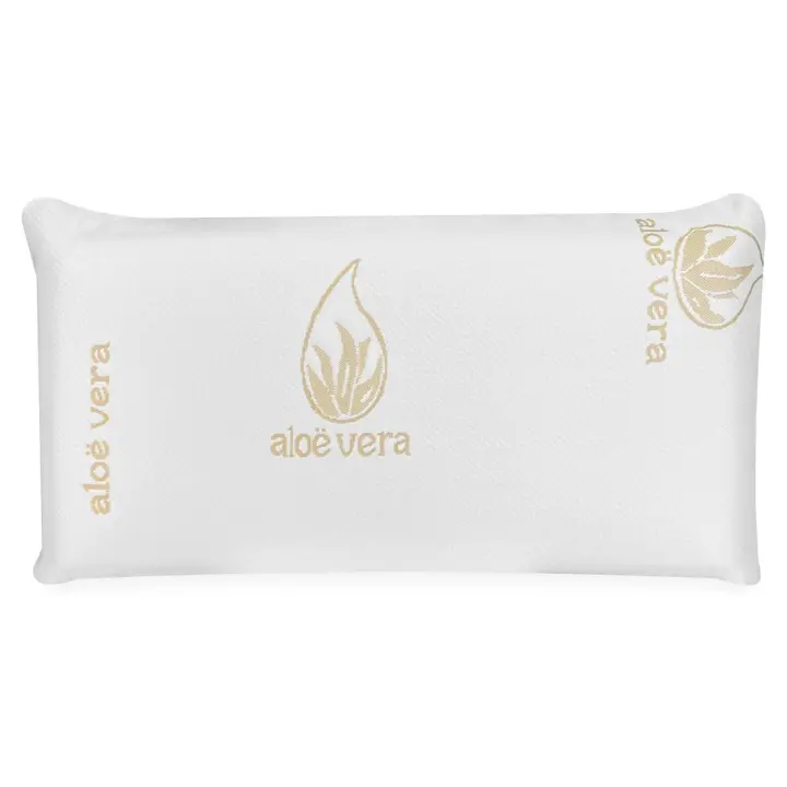 HOMESOL - Almohada viscoelástica Aloe Vera con Copos con FIbre Hueca - Copo viscoso elástico - Tejido Strech Aloe Vera. Termoregulable. Firmeza Media - Alta. Fabricado en España - Copo viscoso elástico - 1