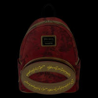 LOUNGEFLY Mochila Señor de los ANillos Lord of the Rings hombre mujer  Anillo Único Brilla en la oscuridad Tierra M edia Mapa Sauron - details 1