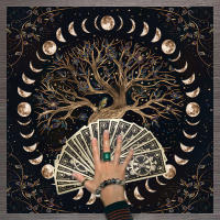 Mantel De Taro Con Doce Constelaciones Y Cielo Estrellado 1pc Decoración De Juego De Tarot Estilo Moderno Poliéster 100% - details 82
