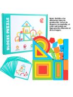Juguetes Educativos De Madera Arcoíris Bloques De Pila DIY Juego De Colores Y Formas Para Niños Desarrollo Cognitivo Temprano - details 7