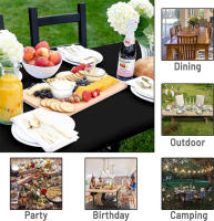 Mantel Rectangular Elástico De Spandex Lavable Y Plegable Para Picnic Cubierta De Mesa Resistente a La Polilla Tela De Poliéster Para Bodas Fiestas Y Banquetes - details 2