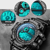 Reloj Deportivo Para Hombre YIKAZE Con Función De Cronómetro Y Contador Regresivo Resistente Al Agua Multifuncional Digital Reloj Militar De Exteriores Regalo - details 2