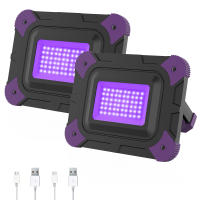 Luz Negra LED UV Para Fiestas Disco Xmas Halloween Luz De Escenario Ultravioleta Eficiente Con Efecto Nuboso Recargable - details 8