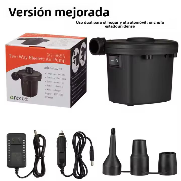 Mini Bomba Inflable Eléctrica Para Almohadilla De Camping Y Piscina Portátil Rápido Relleno Inflador De Espuma - 1