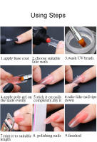 120pcs De Gel De Construcción Polímera Para Uñas Con Formas Duplicadas Extensiones De Uñas UV Falsas De Resina En 12 Tamaños - details 13
