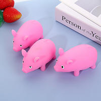 Juguete Antiestrés Divertido De Cerdo Rosa De Goma Modelo Animal Simulación Juguete De Rebound Lento Personalidad Wacky Regalos Para Niños Y Adultos - details 8