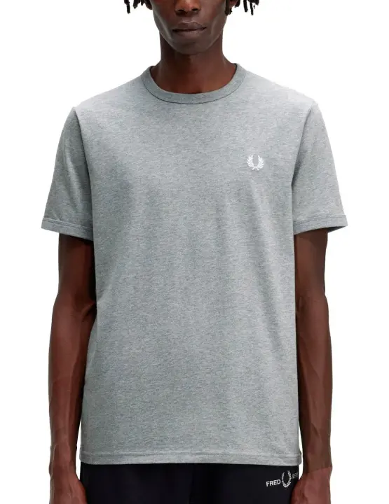 Camiseta Fred Perry Ringer Gris - 1