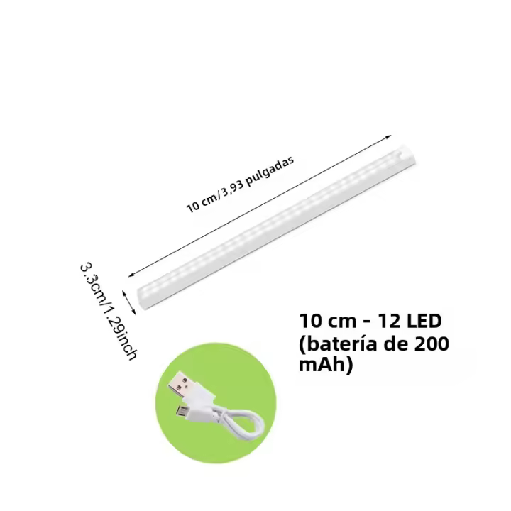 Luz Noturna LED Para Gabinete Recargable Por USB Con Sensor De Movimiento Iluminación Para Armario Cocina Dormitorio - 1