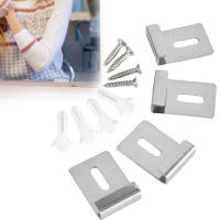 Clips De Espejo De Acero Inoxidable Soporte Para Pared Gancho Montaje En Pared Soporte De Espejo Sin Marco Para Decoración De Pared - details 5
