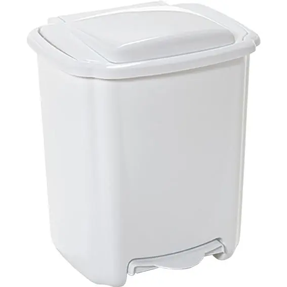 Universal - Cubo Blanco con Pedal 20L - Resistente y Fácil Limpieza - 1