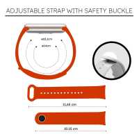 Ociodual Correa de Recambio Compatible con Xiaomi Mi Band 9 y Mi Band 8, de color Rojo Original, Repuesto de Silicona Suave Flexible Sport Goma Transpirable - details 6