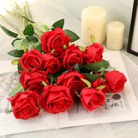 20pcs Arreglo De Rosas Artificiales Realistas Para Bodas Cumpleaños Y Más Decoración Floral Para El Hogar Y Arreglo De Flores - details 0