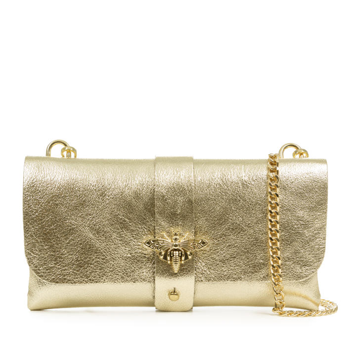 Firenze Artegiani Amaseno Bolso Bandolera Mujer Piel Auténtica Gamuza Lacada Made in Italy